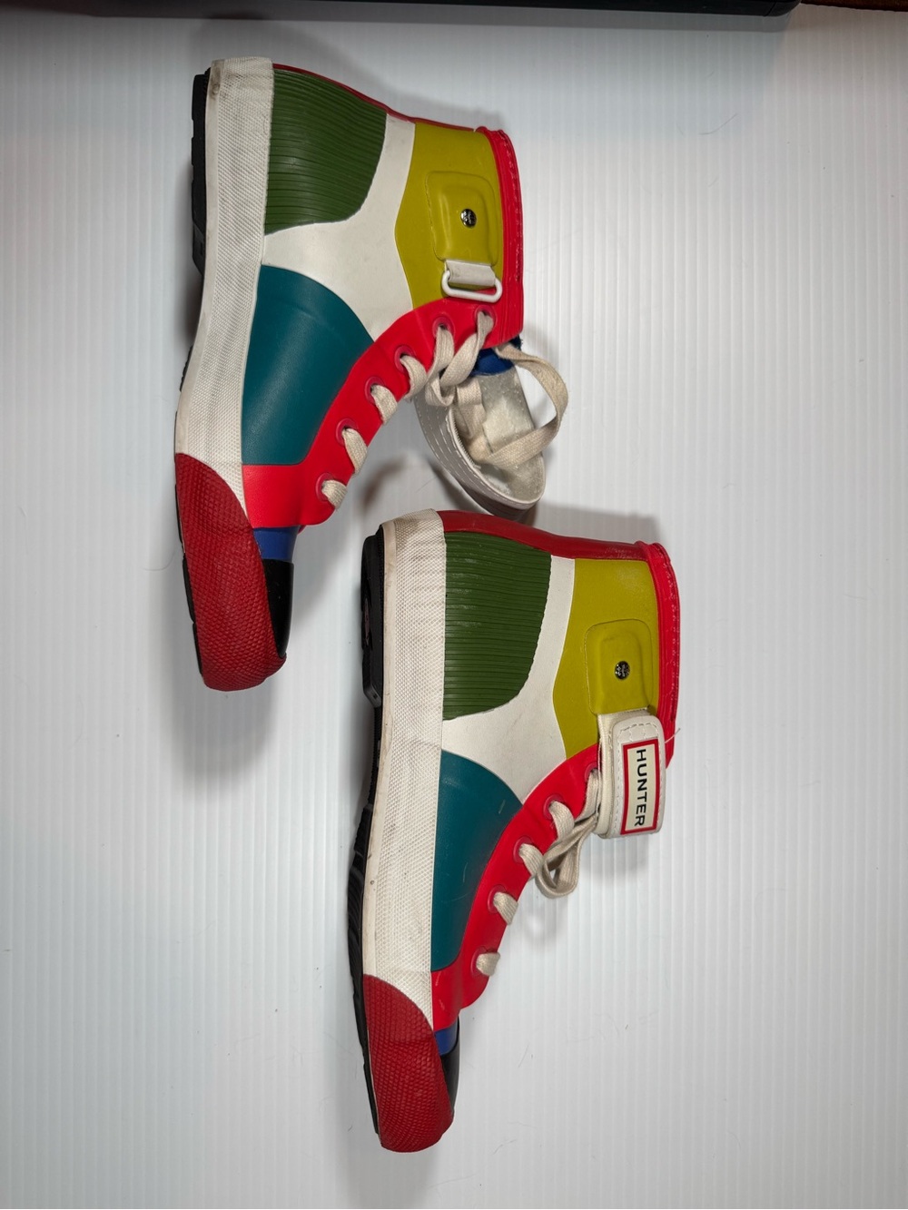 Hunter Patchwork Hi-Top Sneakers in 8.5 US / UK 6 Women’s - Picture 3 of 9